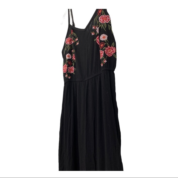 Time And Tru Black Maxi  Floral Dress - Picture 4 of 9